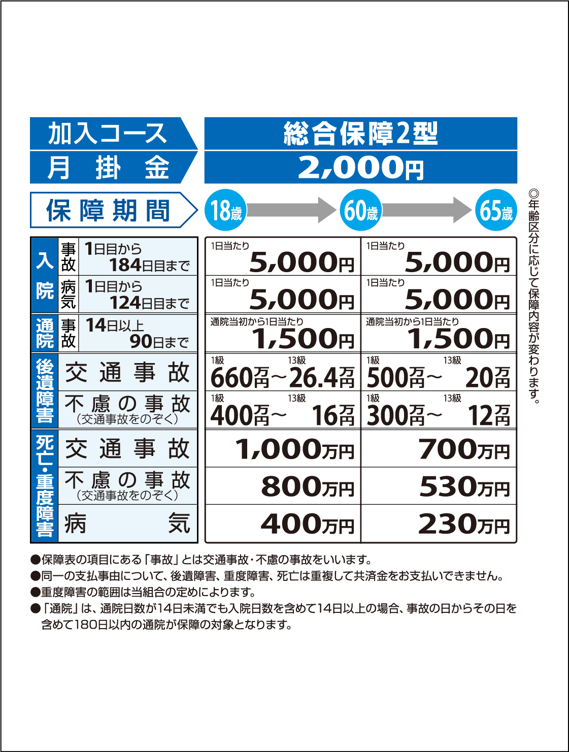 総合保障2型の保障内容